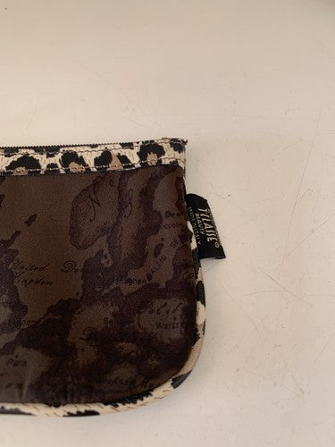 🔴 FIRST CLASS Alviero Martini leopard-effect makeup wallet case 