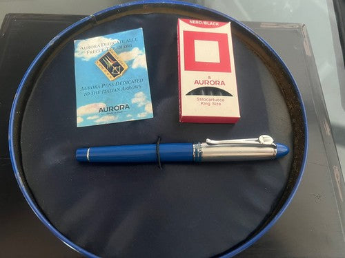 Aurora Pen Fountain Pen Ipsilon Arrows Tricolori Brooch Cartridges Box