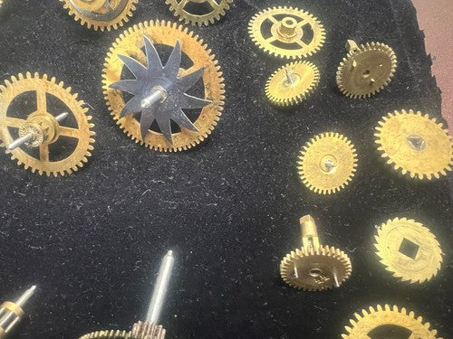 🔴 RUOTA OROLOGIO ingranaggio movimento pignoni a pendolo tavolo lotto 23 pezzi