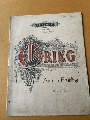 🔴 BRIEG Noten in deutscher Sprache wie abgebildet, 4 STÜCKE Vintage 