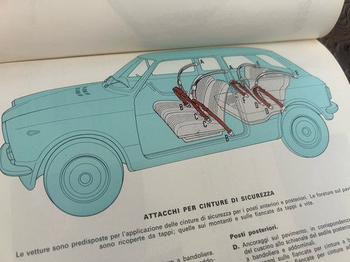 Autobianchi A 112 Lancia Livret Voiture Utilization Entretien Original Vintage 