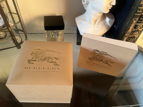 🔴 BURBERRY box scatola orologio ISTRUZIONI custodia grande L 11,5 VINTAGE