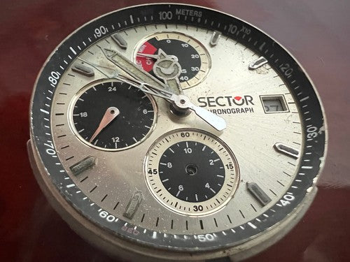 🔴 SECTOR Chronographenwerke Expander exp 202 Quarzzeiger Zifferblätter 