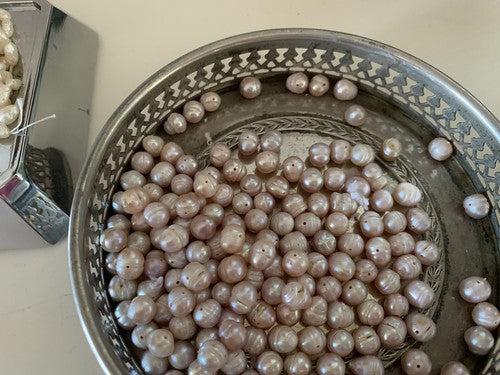 🔴 PERLE NATURALI avorio rosa scaramazze collana gioiello fai da te 685 gammi