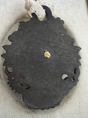 Pendentif Porte- Relique Bois Sculpté Main Médaillon Central Antique 800 