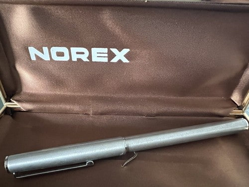 Norex Stylo-Plume Stylo à Plume Satin Chrome Cartouche Écrit Vintage