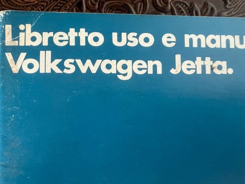 Volkswagen Jetta Broschüre Fahrzeugnutzung und -wartung Italienisches Original Vintage Retro 