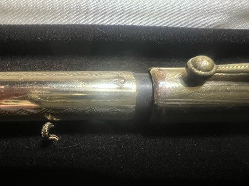 🔴 COLUMBUS penna stilografica retrattile pennino ORO 14KT funziona vintage