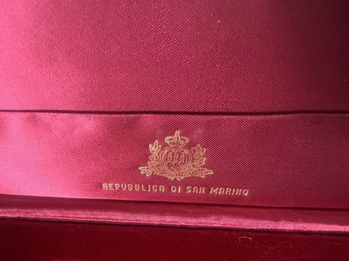 Boîtes San Marino Monnaies Médailles 2 Places Trousse Etui Blanc 2 Pièces