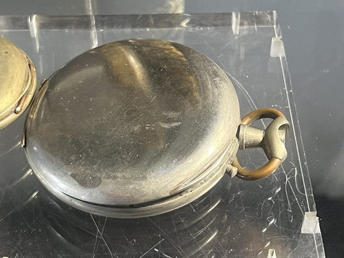 🔴 CASSA orologio tasca uomo CESELLATA NUMERATA parti ricambio 4 Pz vintage