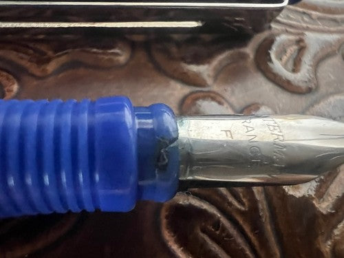 Waterman Stylo-Plume Stylo à Plume Seduction Chrome Profils Bleu à Cartouche