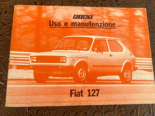 🔴 ORIGINALES italienisches Vintage-Benutzer- und Wartungshandbuch für den FIAT 127 