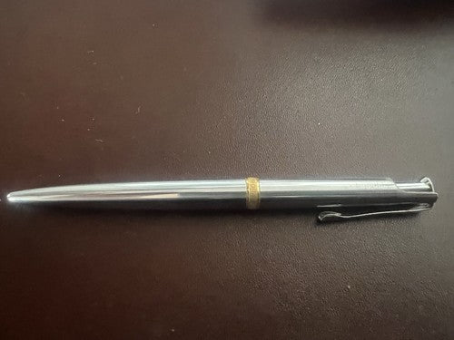 Aurora Stylo-Plume Sphère Automatique Chrome Profils Doré Écrit Vintage 