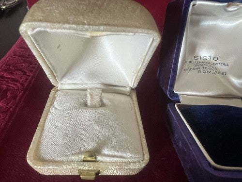 🔴 Scatole anello astucci custodie gioiello lotto 9 PEZZI vintage