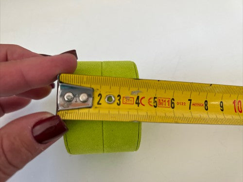 🔴 NAMURI scatola gioiello orecchini, anello floccato verde logo interno-esterno