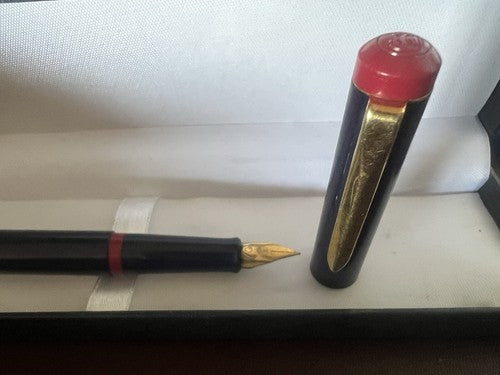 Pelikan Stylo-Plume Stylo à Plume Bleu Bordeux A Cartouche Doré F Vintage