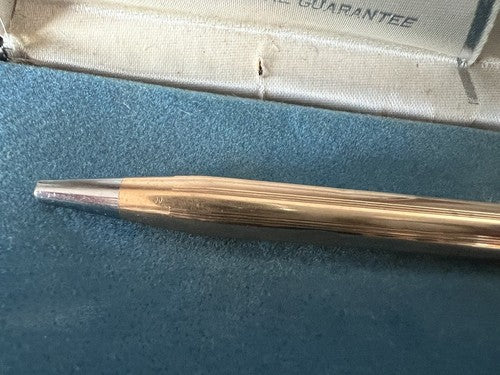 🔴 CROSS penna sfera Century classic placcata ORO scrive scatola istruzioni A