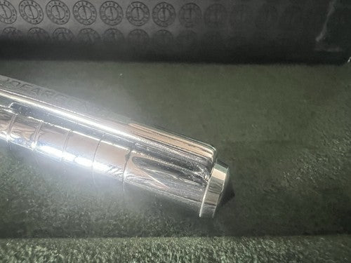 Ottaviani Stylo-Plume Sphère Roller Métal Chrome Nouvelle Trousse Et Garantie 