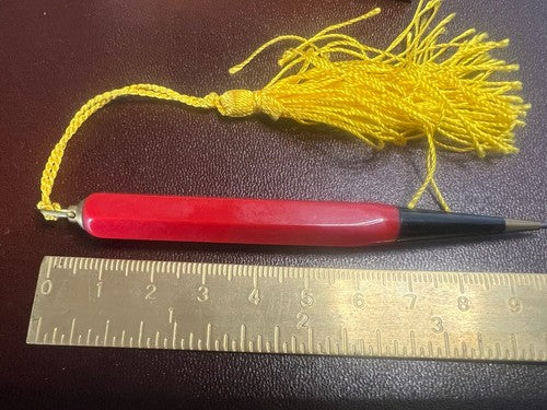 🔴 RED Bakelite mechanical pencil, bow, mechanical lead, writes vintage 
