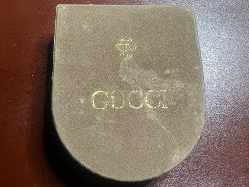 🔴 GUCCI scatola accendino marrone floccato misure come foto vintage