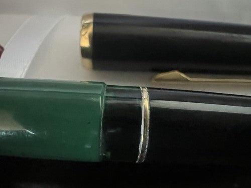 🔴 PELIKAN Füllfederhalter grün schwarz MK10 Kolbenkappe beschädigt 1 