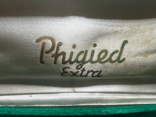 🔴 PHIGIED box scatola orologio cofanetto astuccio custodia pelle vintage 1950