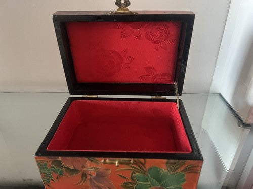 Boîte à Bijoux Chinoise Bois Décoration Coffret Trésor Trousse Vintage 13