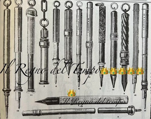 🔴 Vintage marbled celluloid mechanical pencil with hook. 