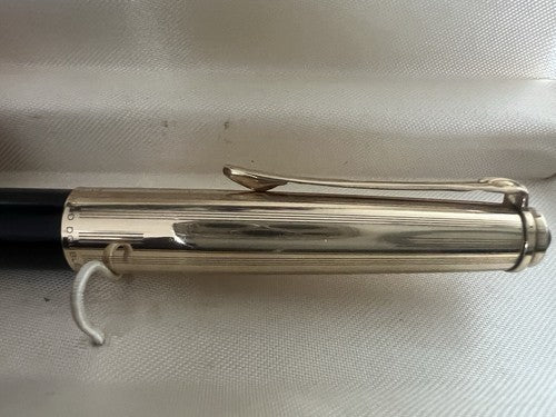 🔴 PELIKAN penna stilografica P1 nera cappuccio laminato pennino ORO vintage '59