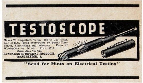 🔴 RUNKBAKEN MANCHESTER Testoskop Bakelit-Stift Zirkel SELTEN Vintage 1930 