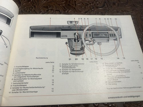 Renault 4 Booklet Car Use and Maintenance Tongue Germany Original Vintage
