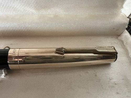 Parker Stylo-Plume Stylo à Plume 17 Capuche Plaqué Or Écrit Vintage 1962