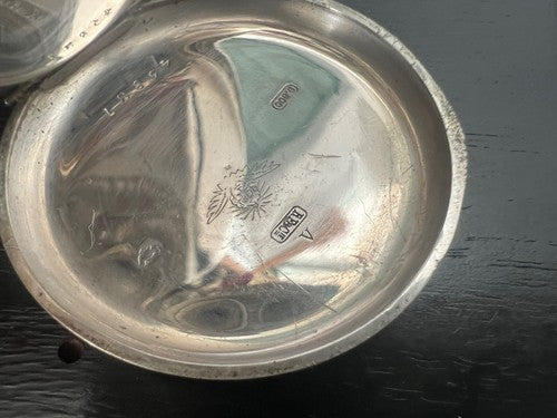 🔴 LEON PERRIN orologio tasca ARGENTO 800 cesellato da revisionare parti
