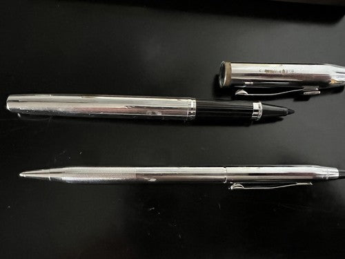 Cross Pens Sphere Laminated Vintage Chrome Dismantling Vehicle 2 Pens