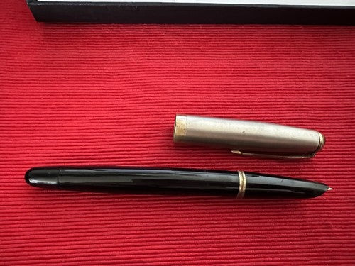 🔴 GIPSON penna stilografica pennino ORO a pistone SCRIVE antica 30