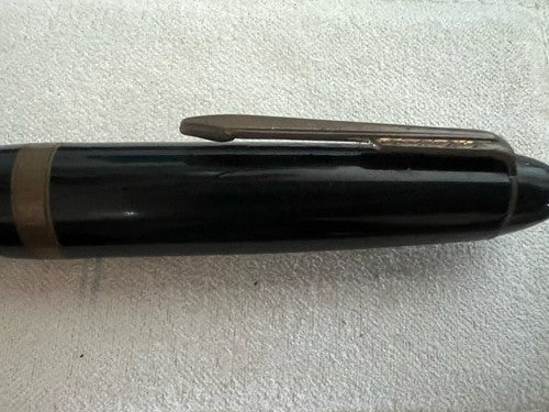 🔴 TROPEN GOLD penna stilografica nera a pistone pennino ORO scrive vintage