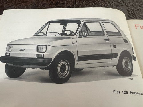 Fiat 126 Booklet Car Use Maintenance Italian Original Vintage