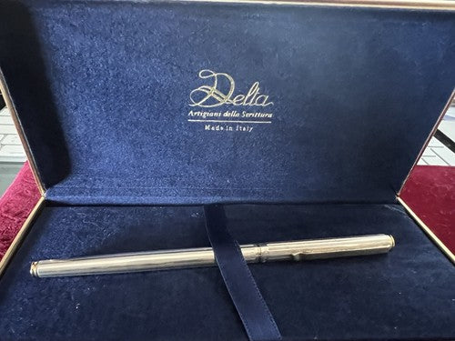 Delta Stylo-Plume Stylo à Plume Argent Massif 925 Cartouche Rechargeable