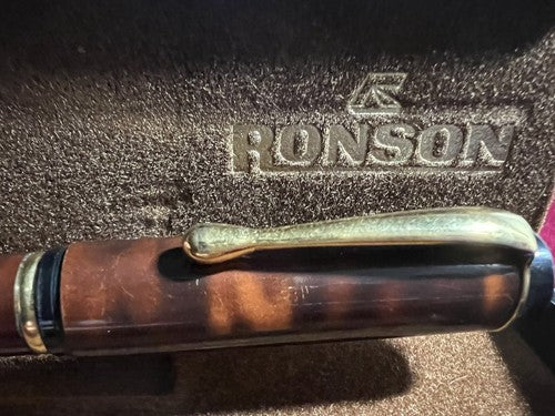 Ronson Stylo-Plume Stylo à Plume Iridium Point Germany Effet Bois Cartouche