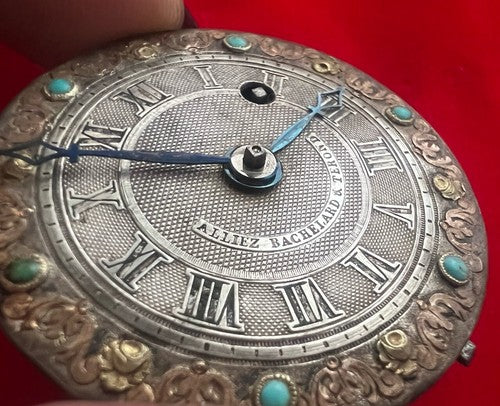 🔴 Movimento orologio tasca ALLIEZ BACHELARD & THEROND parti ricambio vintage