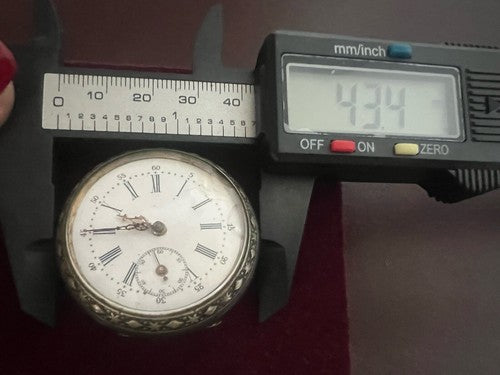 🔴 AMEDEE BOJET Herren-Taschenuhr, brünierter Stahl, funktionsfähig, antik, 1897 