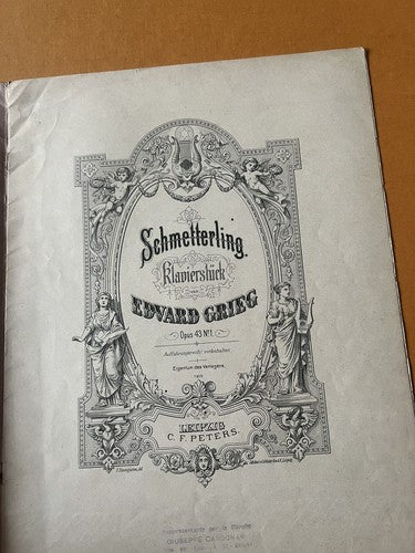 🔴 BRIEG Noten in deutscher Sprache wie abgebildet, 4 STÜCKE Vintage 