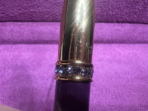🔴 CAMPO MARZIO penna sfera donna con strass e decoro pelle viola scrive