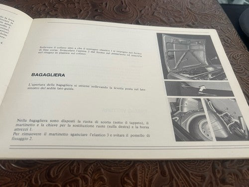 Alfasud Super Livret Voiture Utilization Entretien Italien Original Vintage 