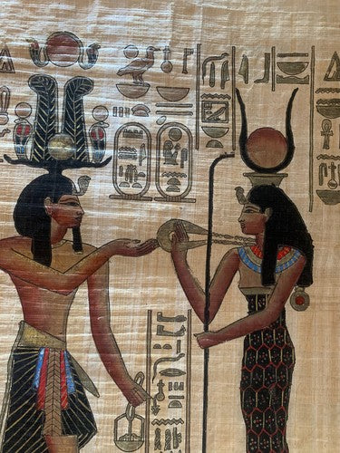 Papyrus Egyptian Authentic Egyptian Original Hand Painted Vintage