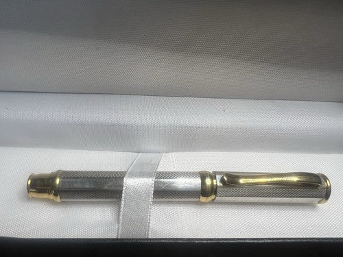 🔴 Penna sfera metallo lavorazione sfaccettature lisce guillocchè scrive vintage