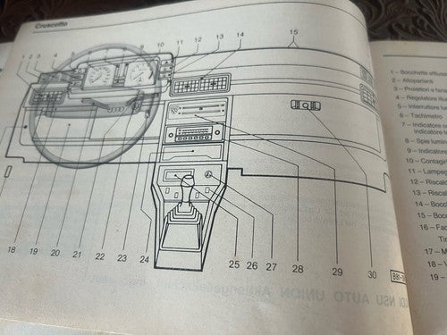 AUDI 80 Anleitung Auto Verwendung Wartung Italienisch Original Vintage 