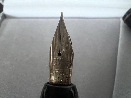🔴 WATERMAN'S penna stilografica Ideal 402 leva pennino ORO antica SCRIVE
