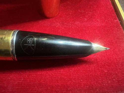 🔴 AURORA penna stilografica 88K Aquila placcata pennino ORO M vintage 2196034
