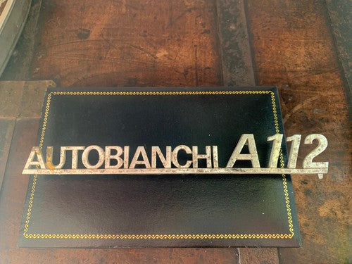 autobianchi A 112 A112 Armes Emblème Écrit Logo Plaque Voiture Métal F 